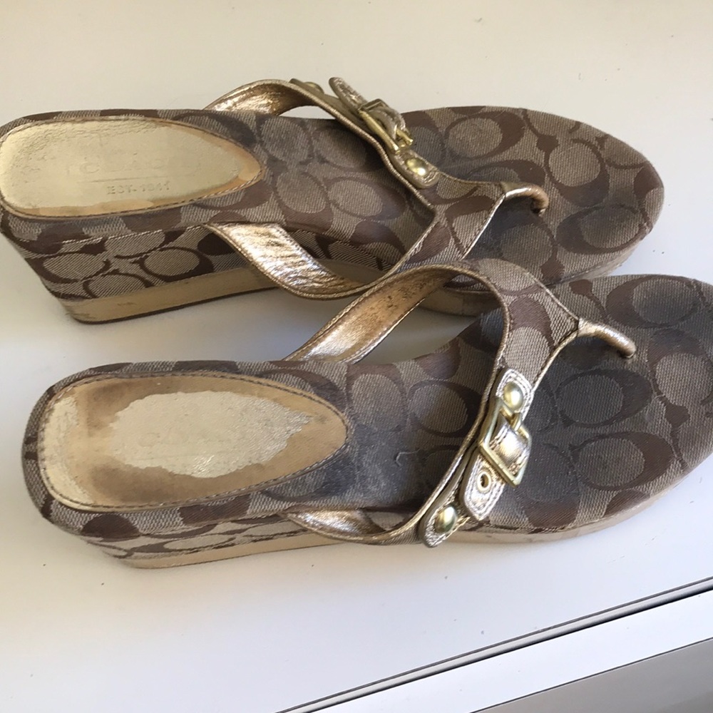Coach wedge sandals!